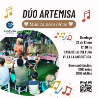 “Dúo Artemisa”: Invitan a un espectáculo musical para niños y niñas