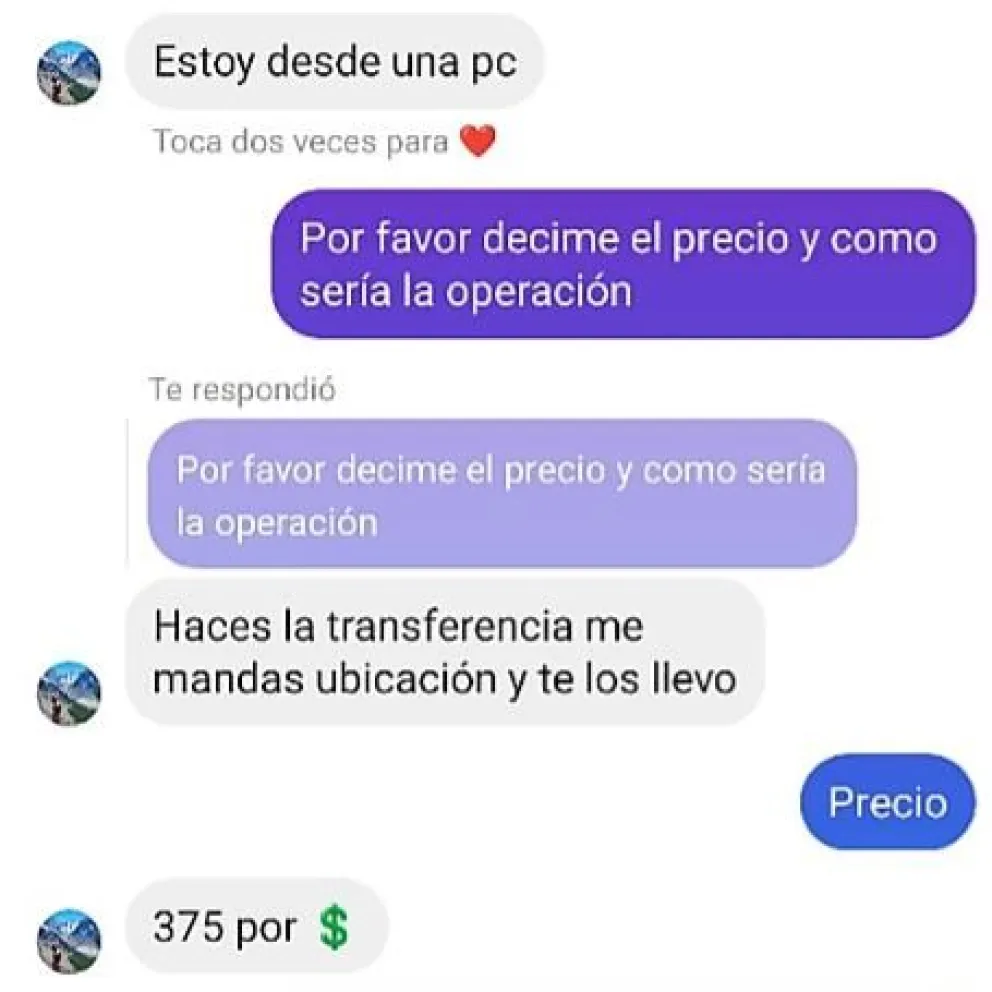 Le robaron la identidad y por medio de su cuenta de Instagram ofrecían dólares baratos: era una estafa